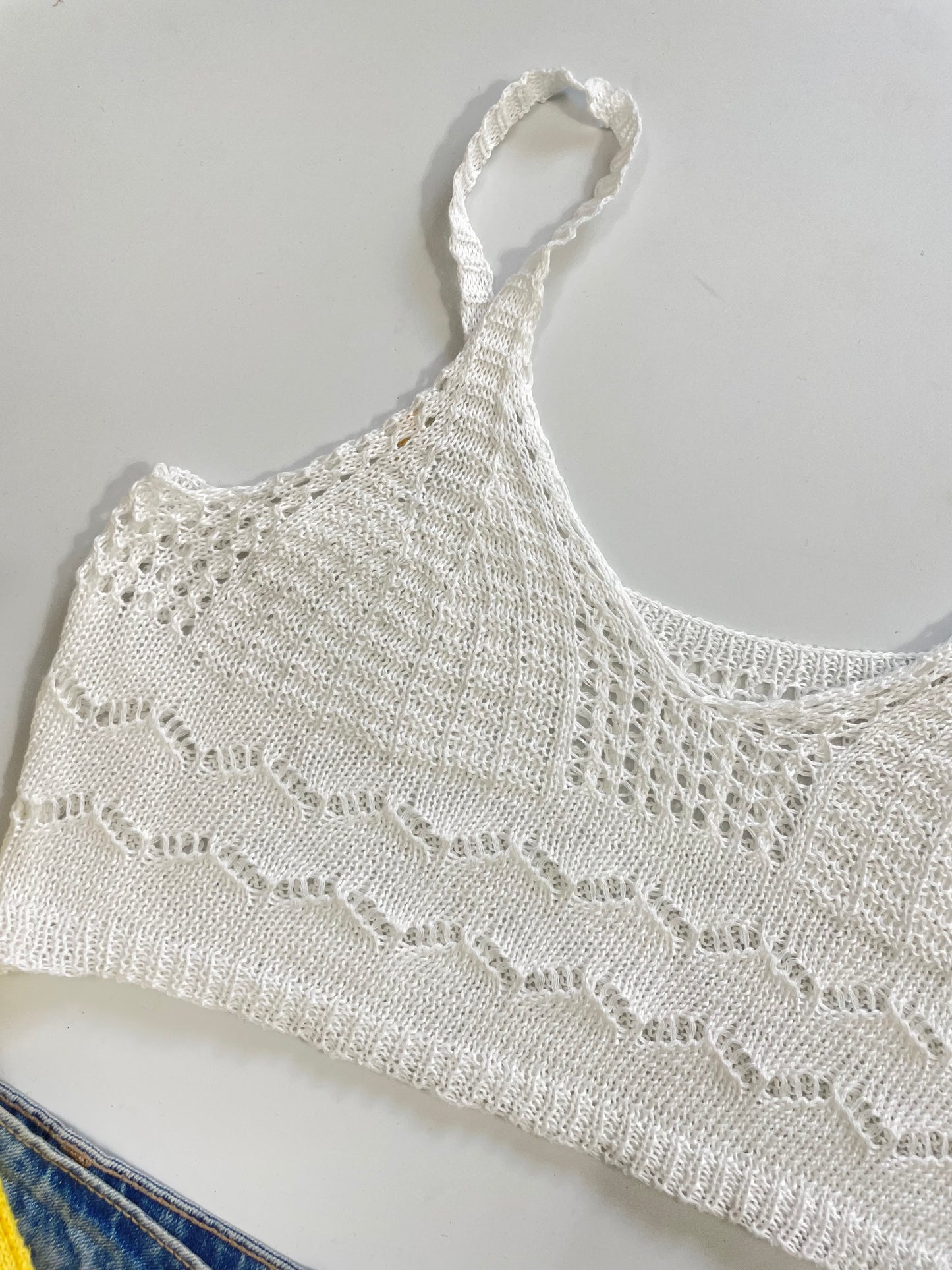 Crochet White Top-Bust 34