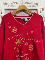 Load image into Gallery viewer, Embroidered Christmas Sweater-Bust 46