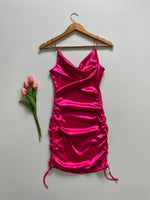 Load image into Gallery viewer, H&M SATIN RUCHED COWL NECK DRESS - BUST 30 to 32