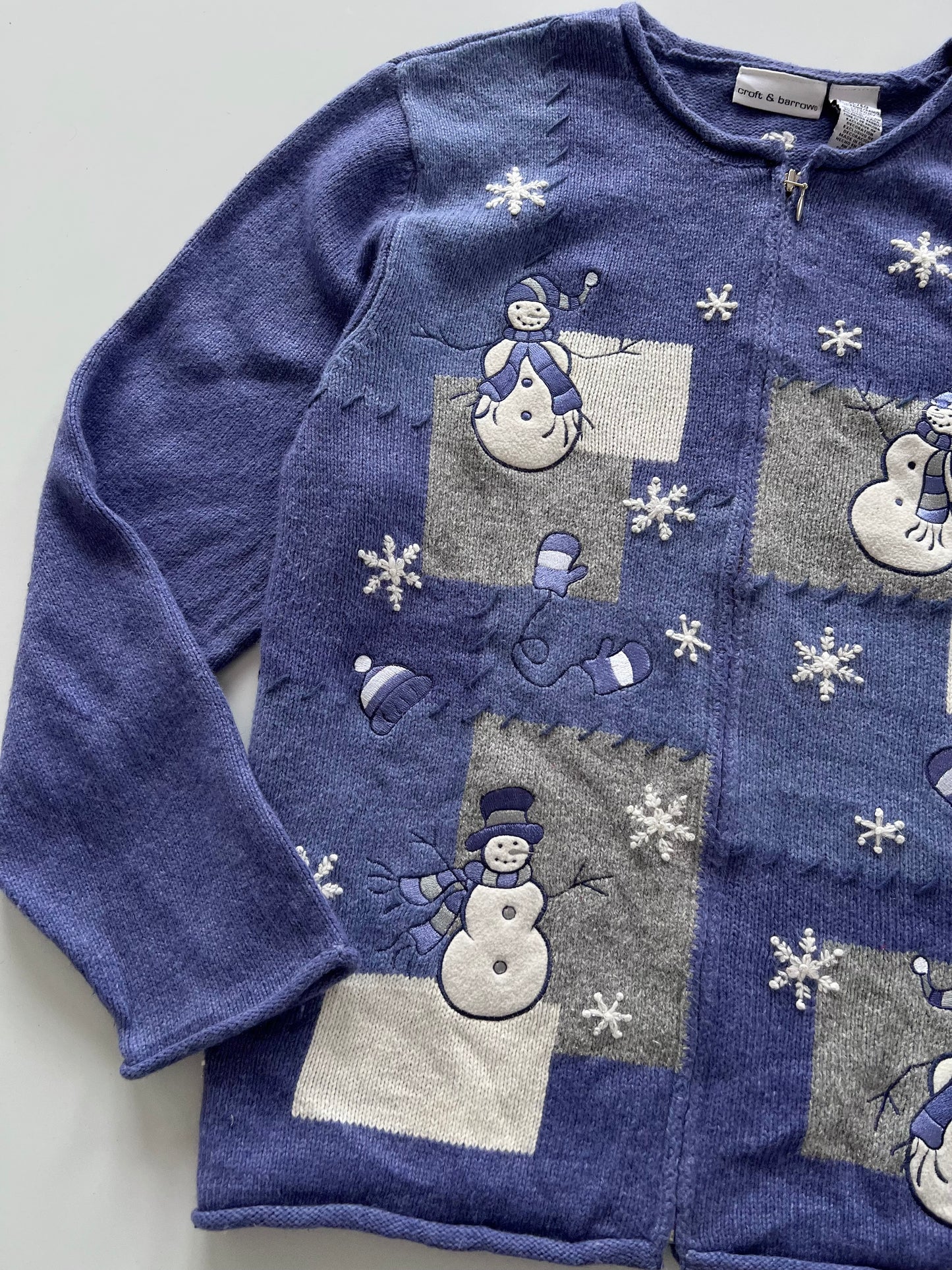 Croft&Barrow Christmas Zipper -Bust 44