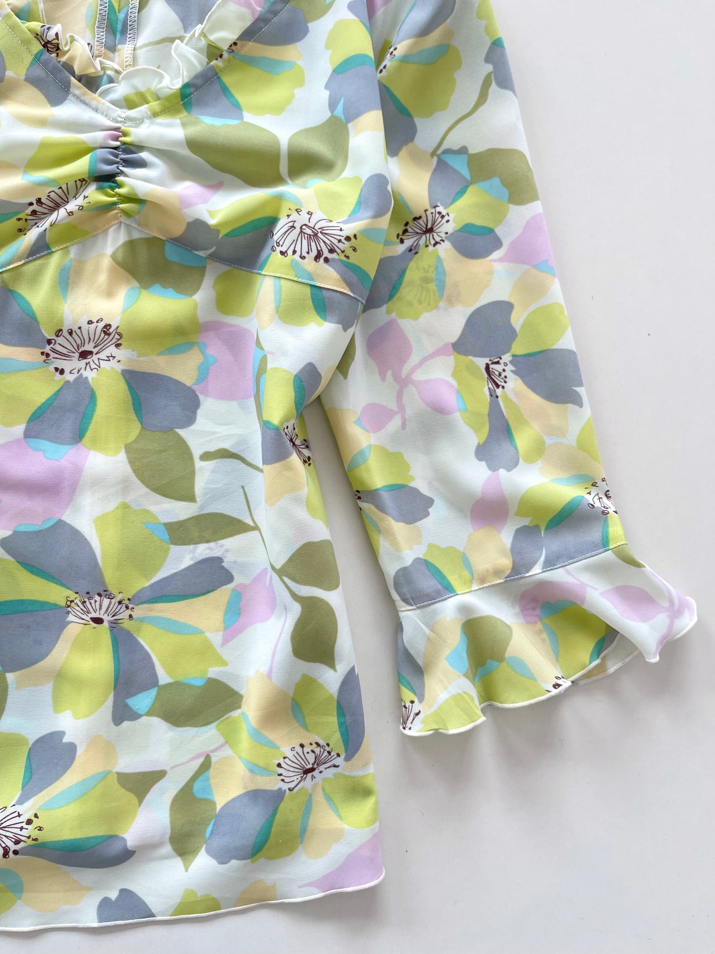 Tonger Pastel Sheer Vintage Top-Bust 38