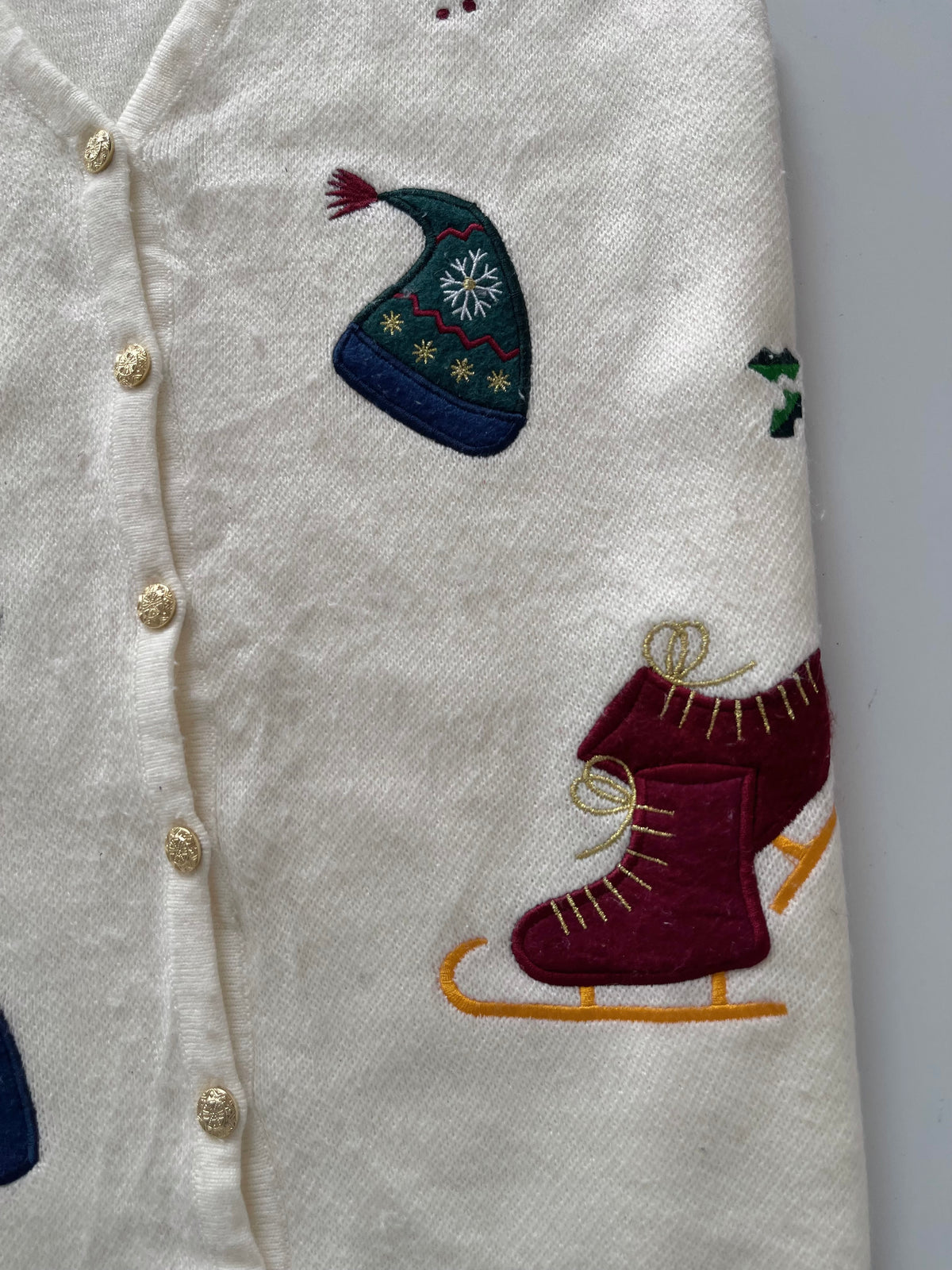 Crystal Kobe Embroidered Christmas Vest Sweater-Bust 38