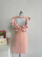 Load image into Gallery viewer, ONLY & U PEACH RUFFLE CUTOUT DRESS - BUST 28 TO 32