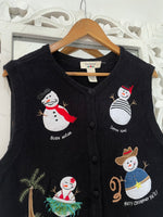 Load image into Gallery viewer, Bechamel Embroidered Christmas Sweater Vest-Bust 40