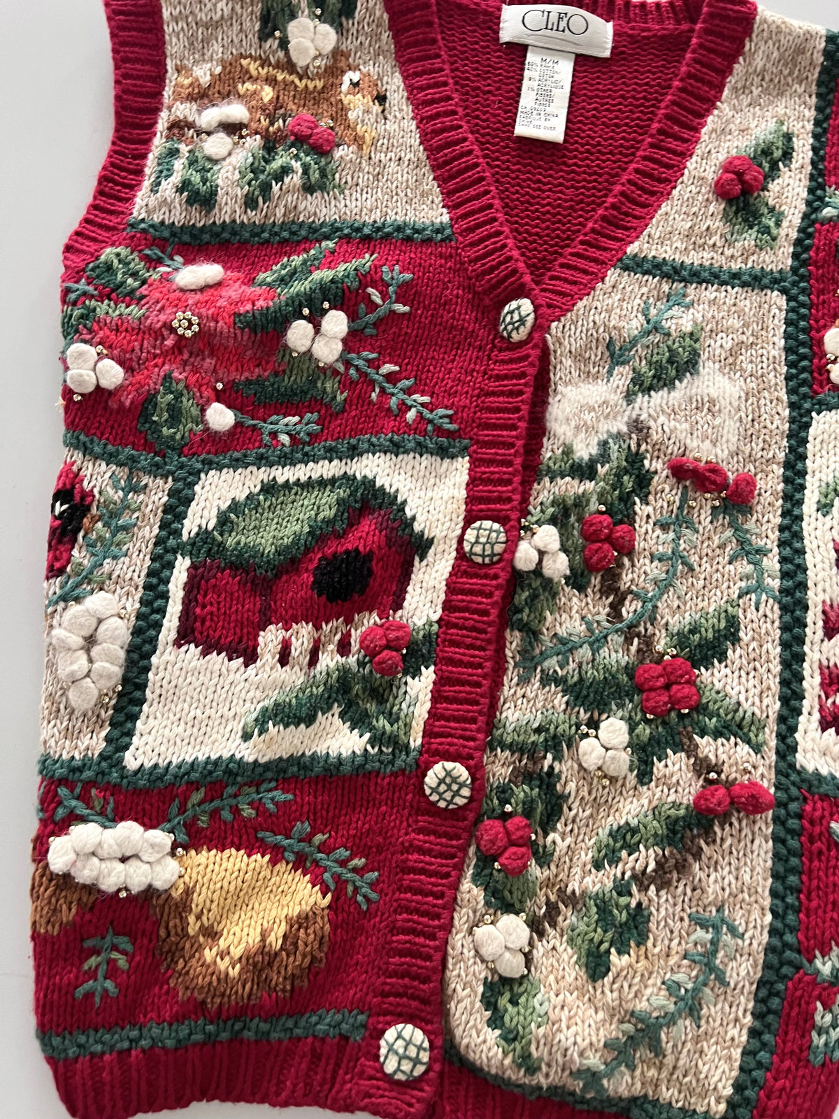Cleo Embroidered Vest Sweater-Bust 44