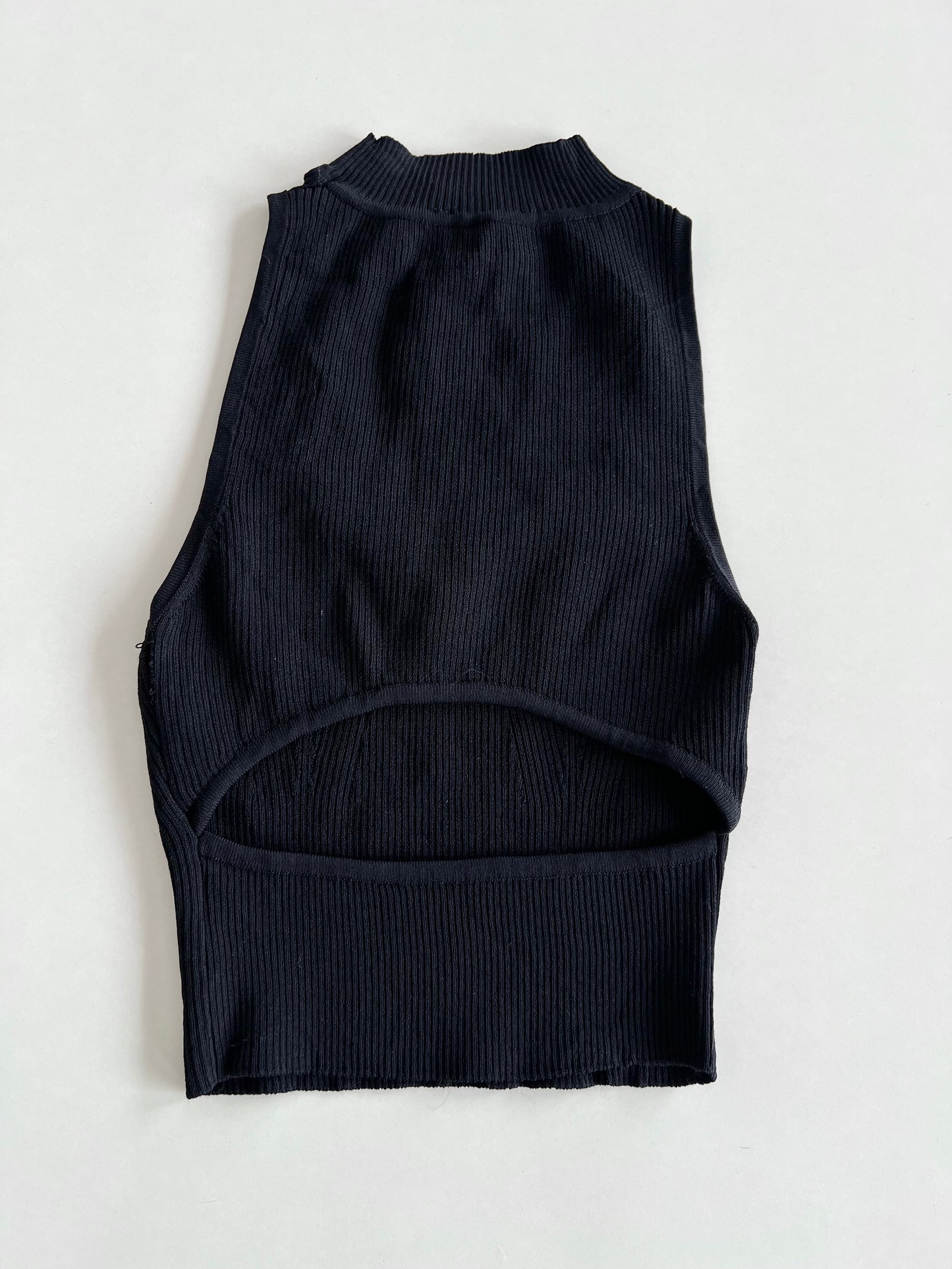 Goth Cutout Black Top-Bust 28 to 30