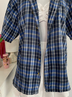 Load image into Gallery viewer, BLACK & BLUE CHECKERED SHIRT - BUST 44