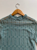 Load image into Gallery viewer, SEA GREEN LACE TOP - BUST 34 to 36