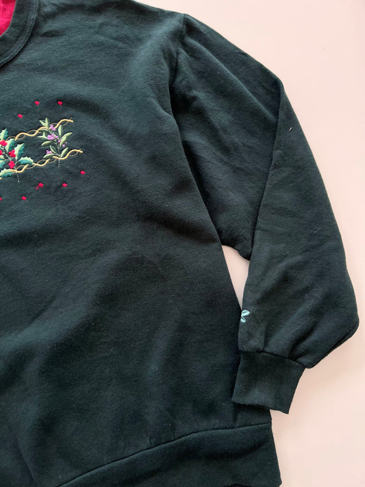 Top Stitch Embroidered Sweatshirt-Bust 46