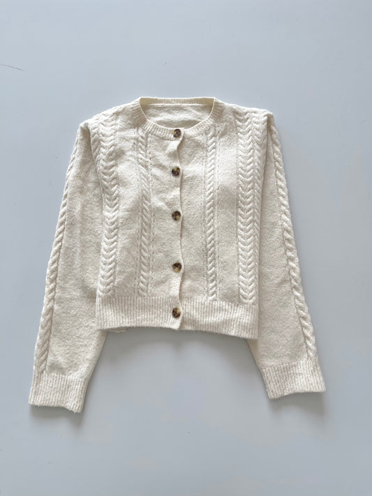 Solid Sweater Cardigan-Bust 40