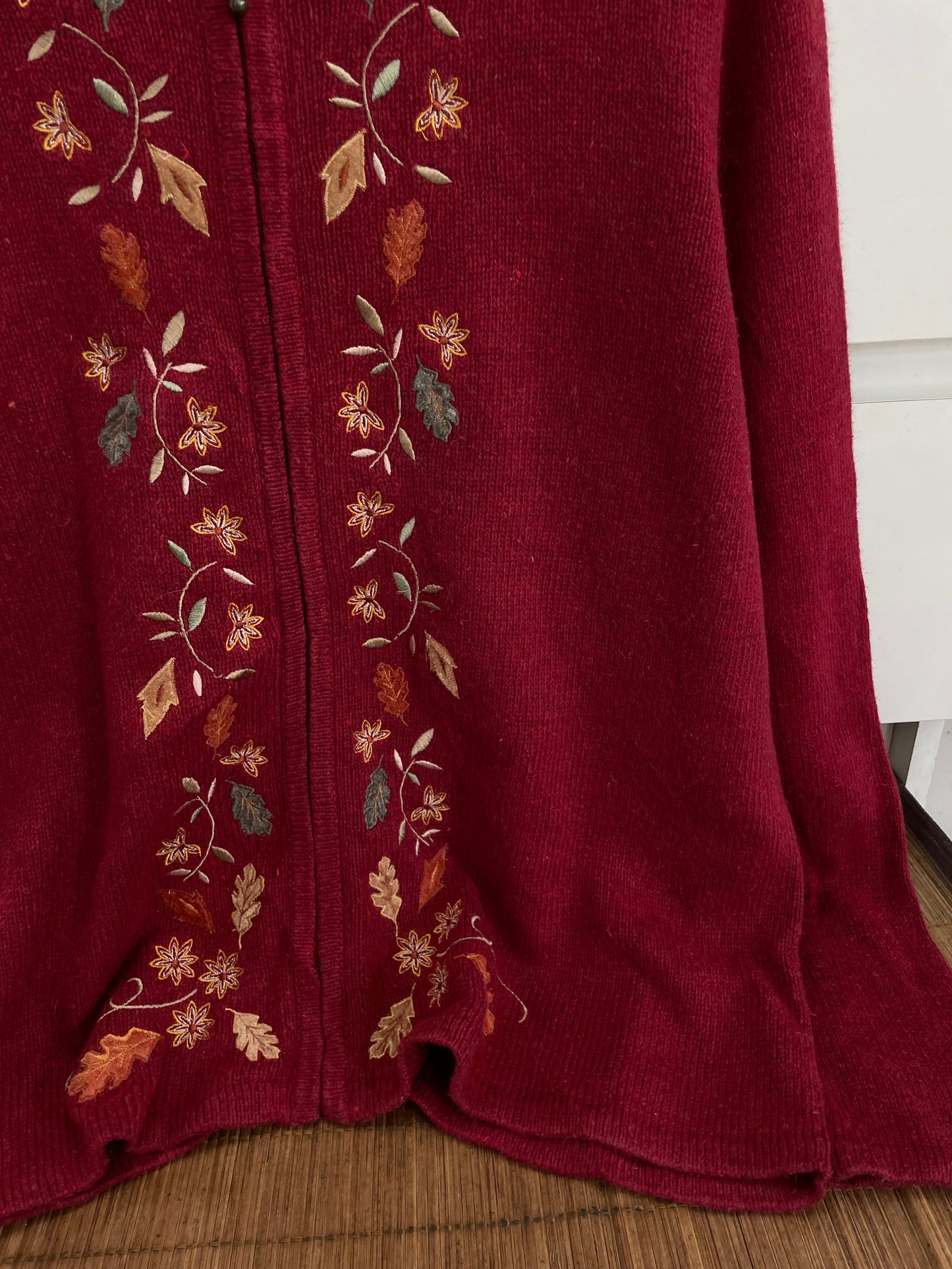 Croft & Barrow Embroidered Wool Angora Vintage Sweater-Bust 44