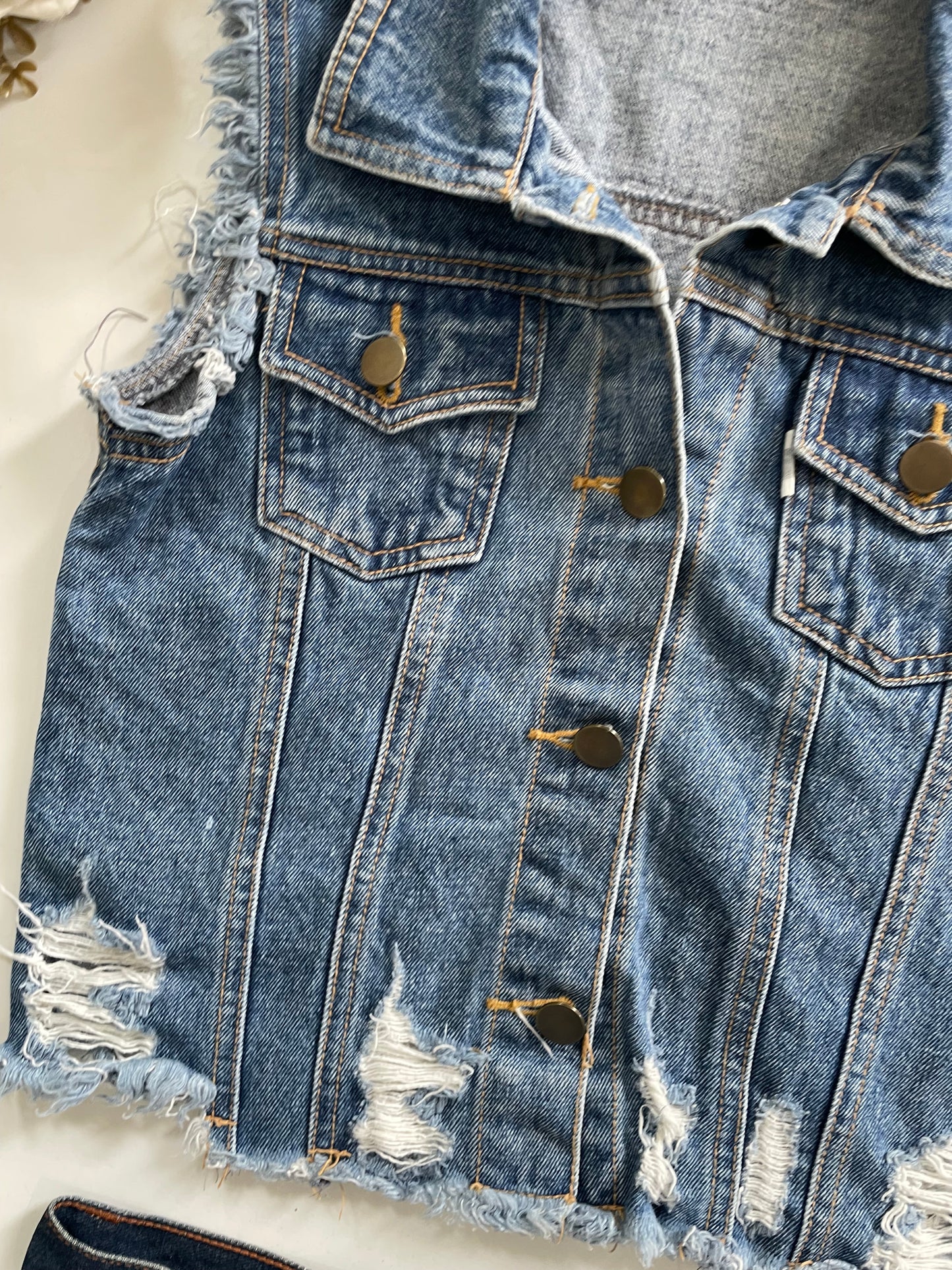 Denim Vest-Bust 30