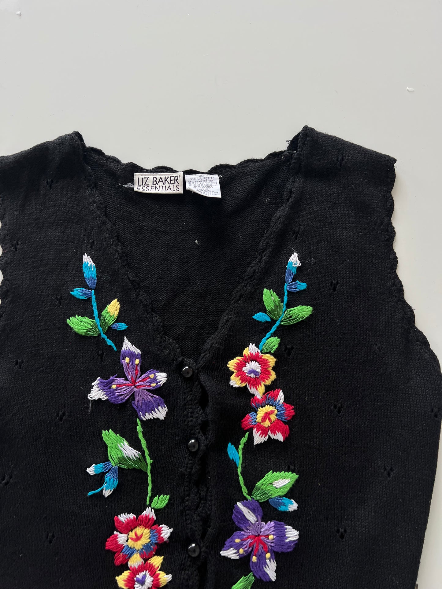 Liz Baker Essentials Embroidered Sweater-Bust 44