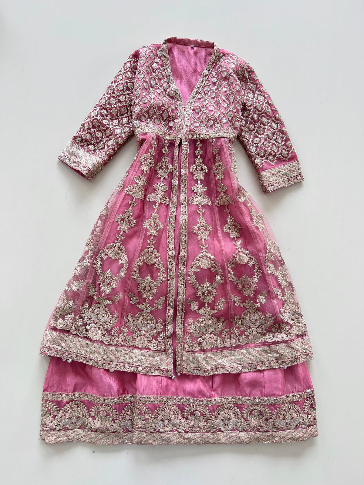 Heavily Embroidered Anarkali Dress-Bust 30