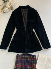 Stradivarius Vintage Chenille Emerald Blazer-Chest 42