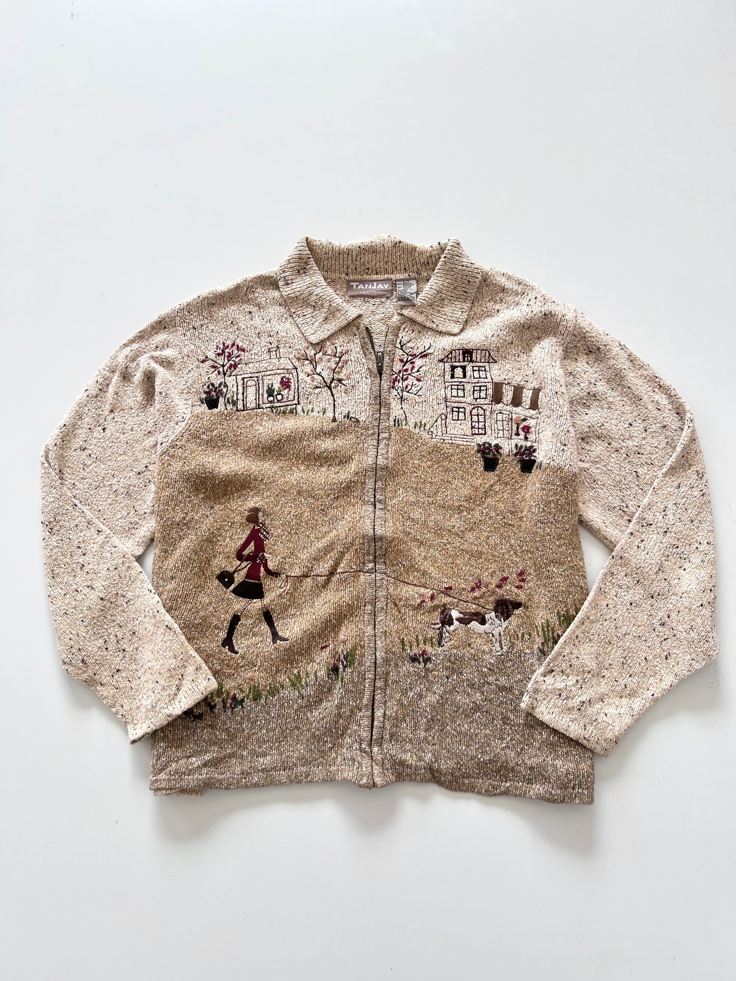 Tanjay Landscape Embroidered Zipper-Bust 50