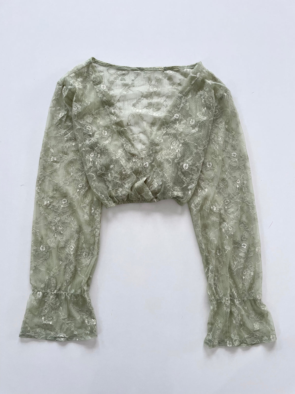 Eiission Lace Sheer Top-Bust 42 to 44