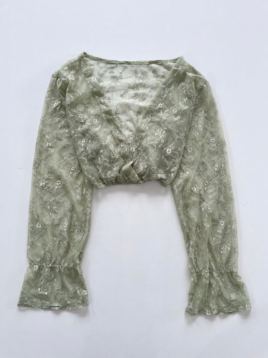 Eiission Lace Sheer Top-Bust 42 to 44