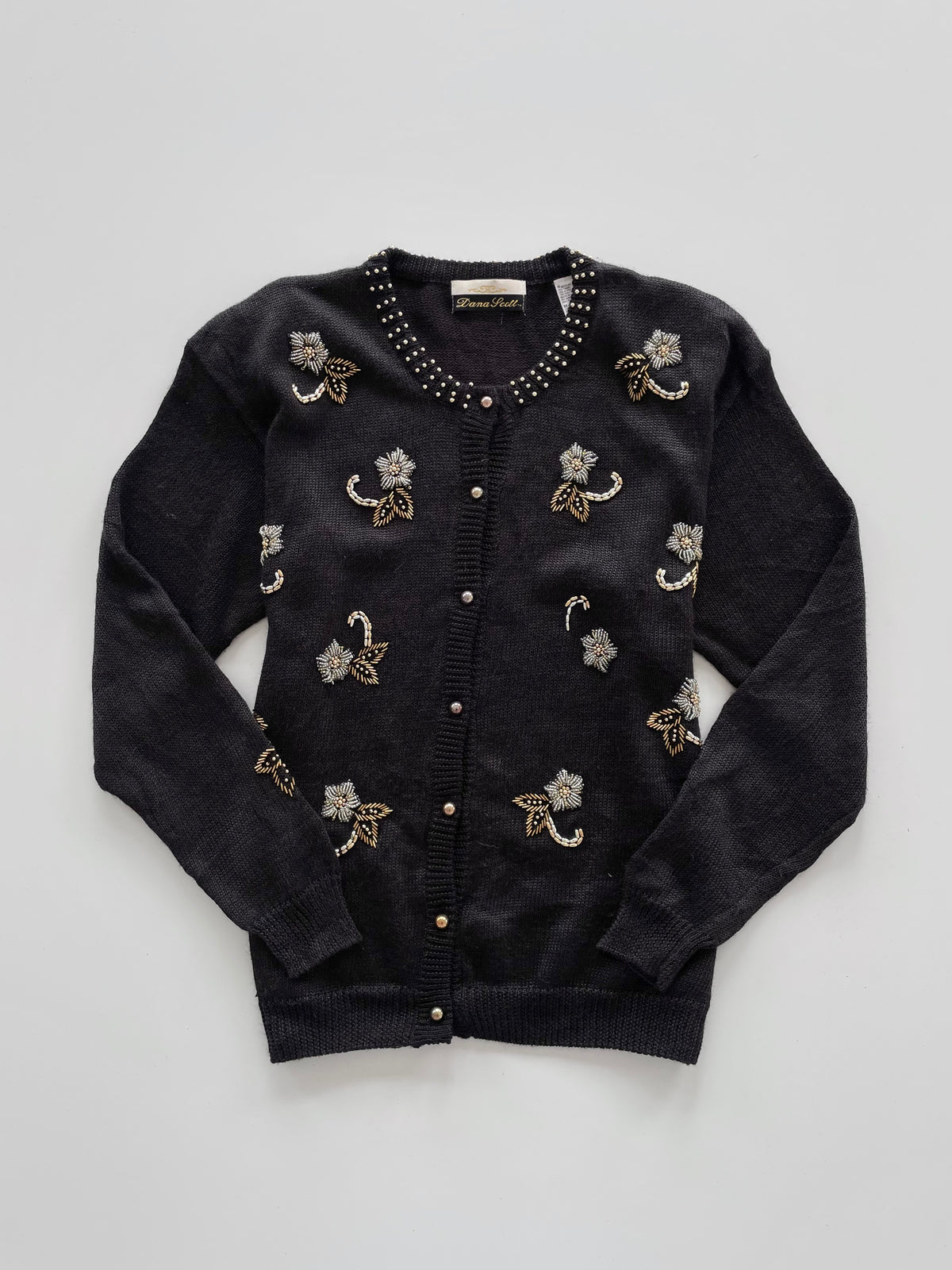 Dana Scott Embroidered Sweater Cardigan-Bust 42