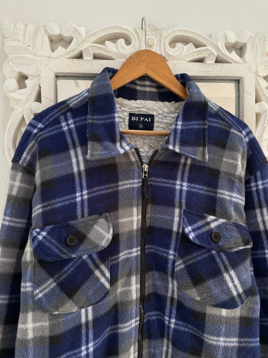 Thick Warm Sherpa Shacket-Chest 48