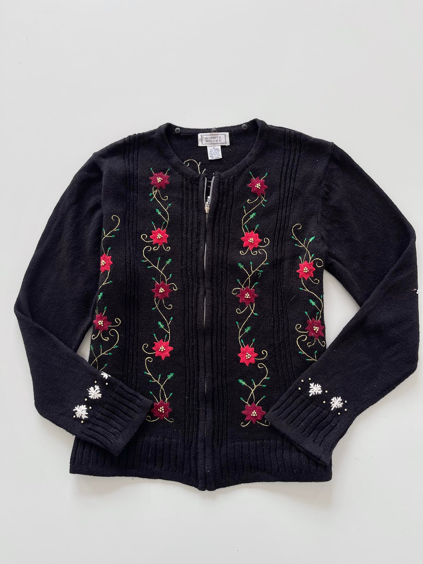 Jennifer Moore Embroidered Vintage Zipper-Bust 46