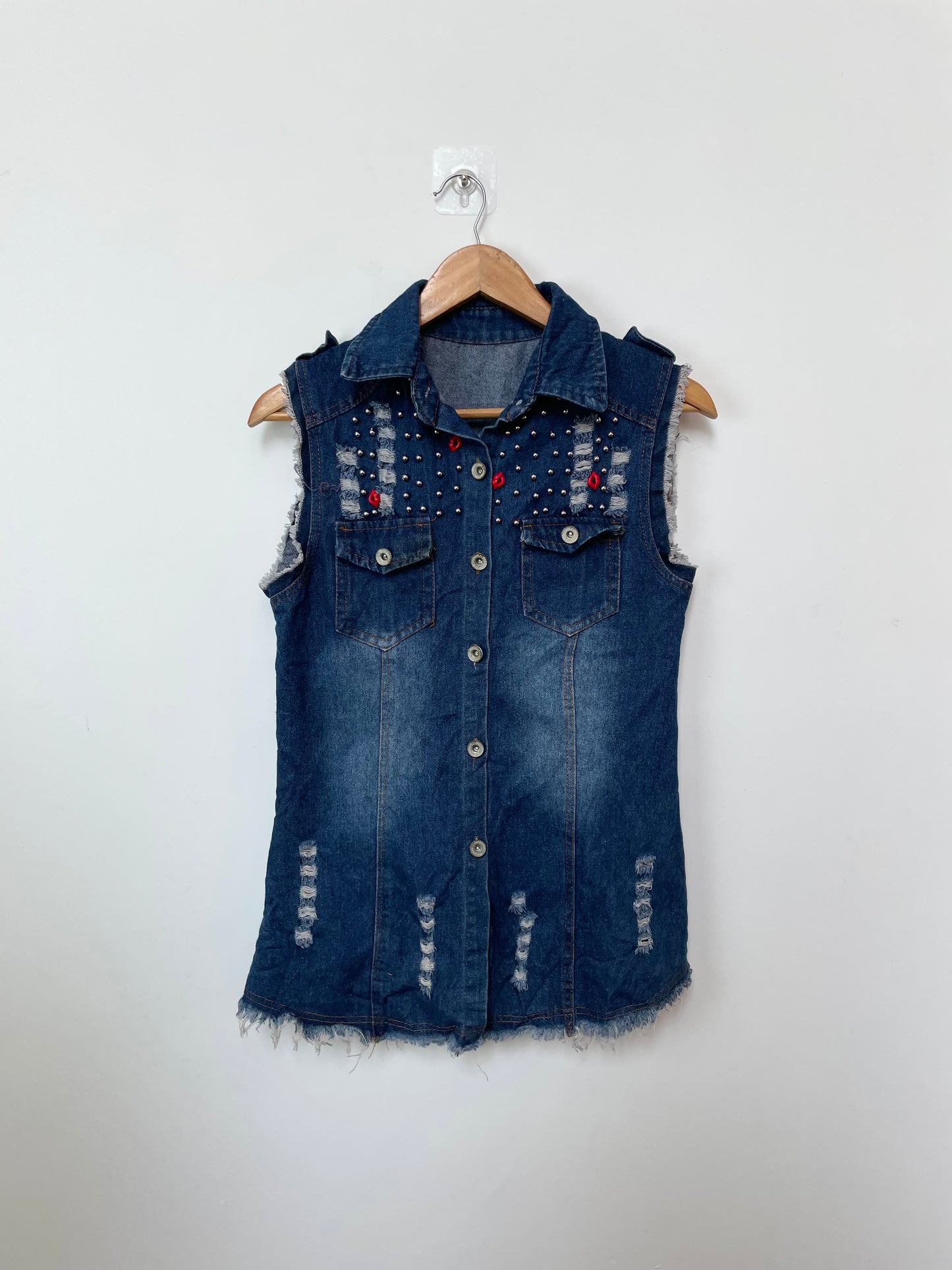 Denim Vest-Bust 34