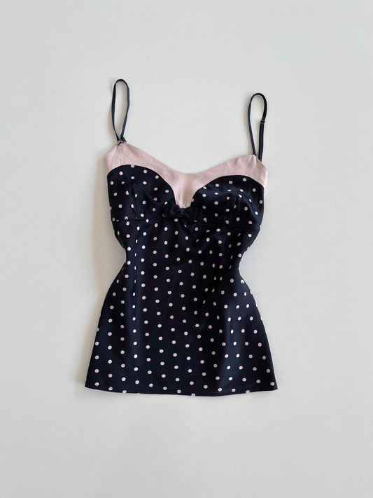 Undiz Polka Dot Satin Top-Bust 38 to 40