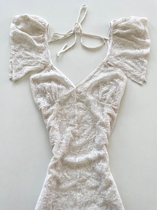 Lace Sheer Dress-Bust 46 to 48