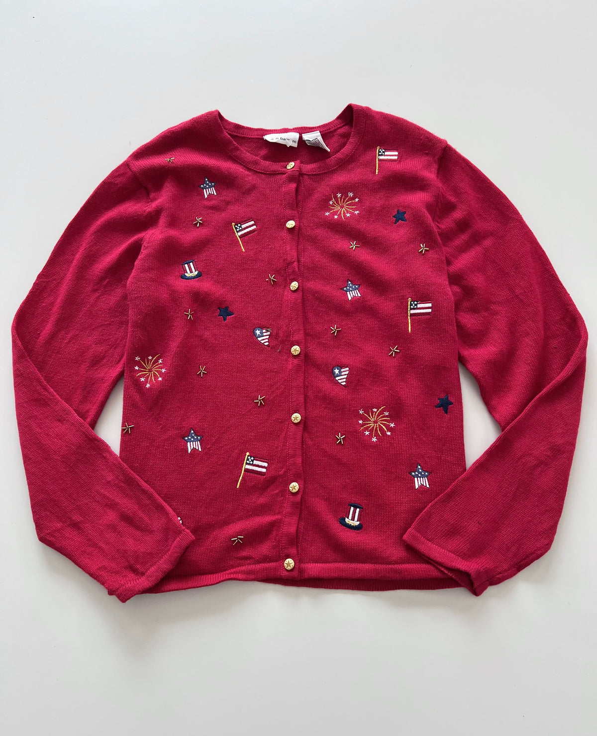 Croft&Barrow Embroidered Christmas Cardigan Sweater-Bust 46