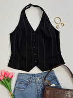 Load image into Gallery viewer, Halter Pinstripe Waistcoat-Bust 38
