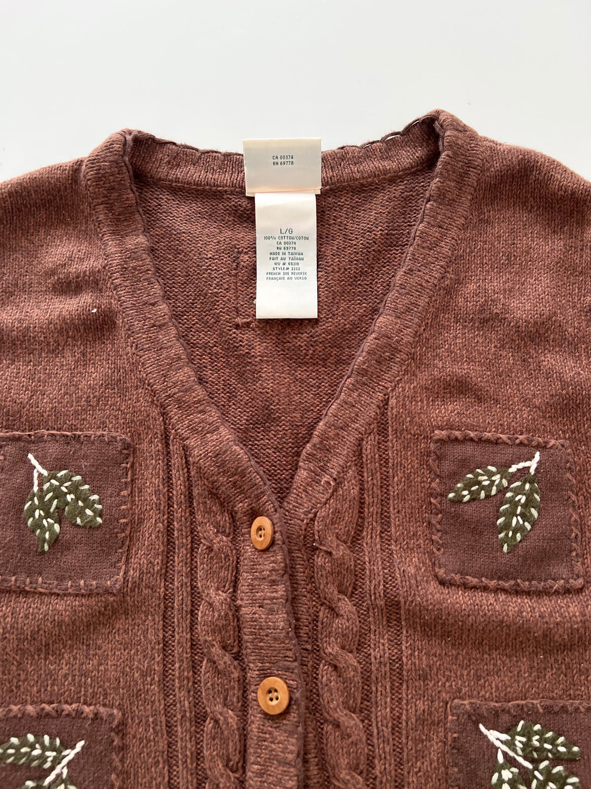 Northern Reflections Embroidered Vest Sweater-Bust 48