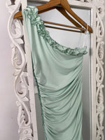 Load image into Gallery viewer, Ruched One Shoulder Dress-Bust 34

