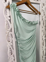 Ruched One Shoulder Dress-Bust 34