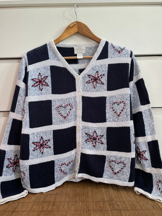 Christopher & Banks Embroidered Vintage Sweater-Bust 42