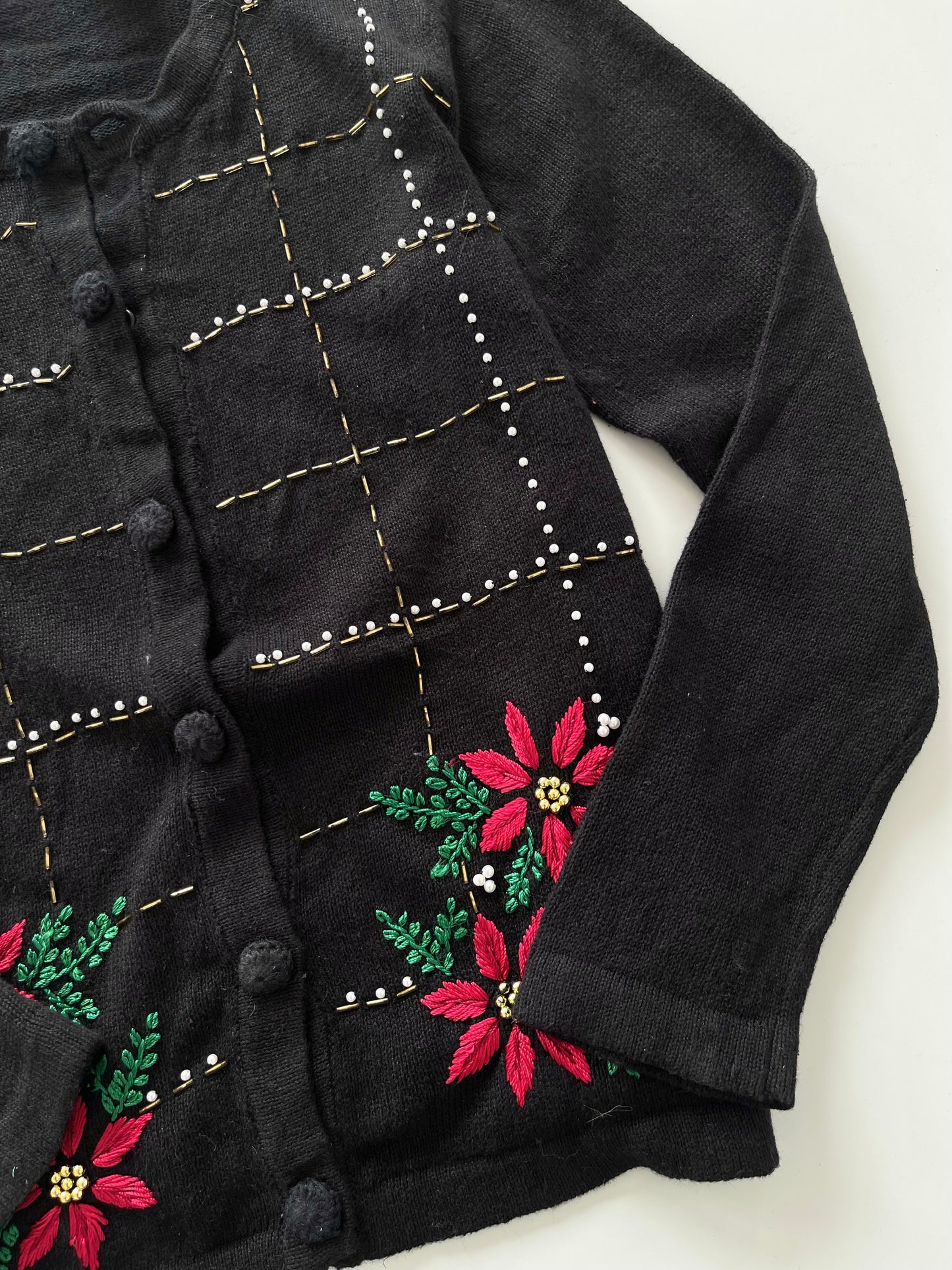 White Stag Hand Embroidered Vintage Sweater-Bust 42