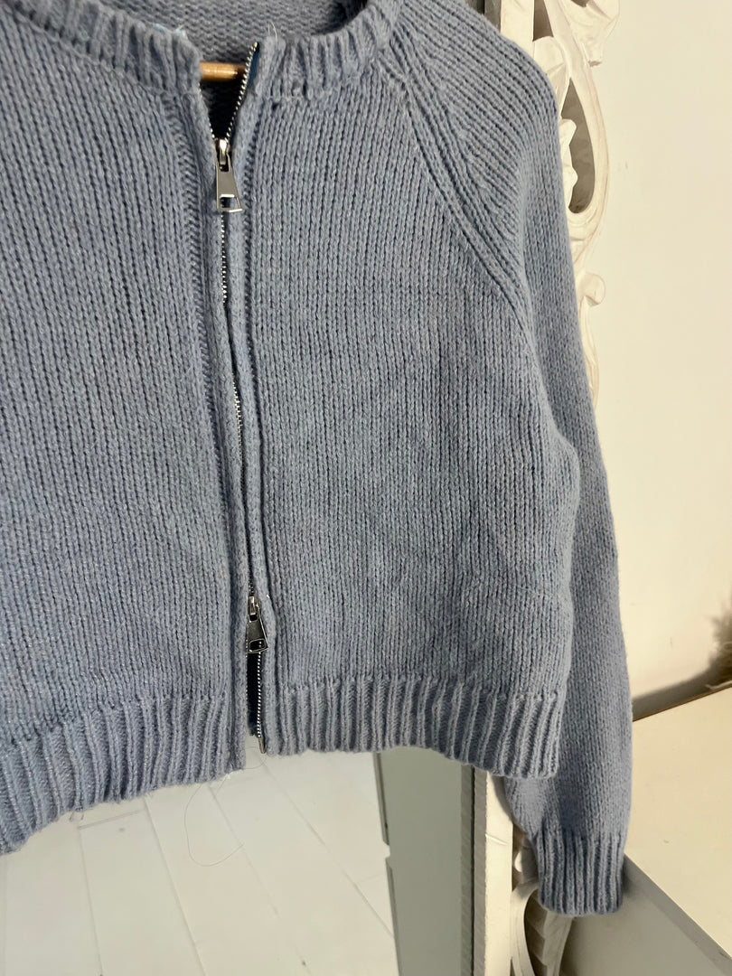Ash Blue Two Way Chunky Zipper-Bust 38