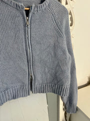 Ash Blue Two Way Chunky Zipper-Bust 38