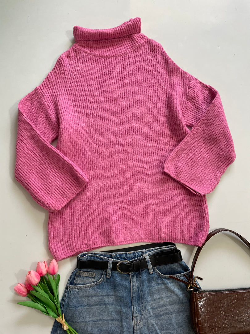 Pink Soft Chunky Sweater-Bust 44