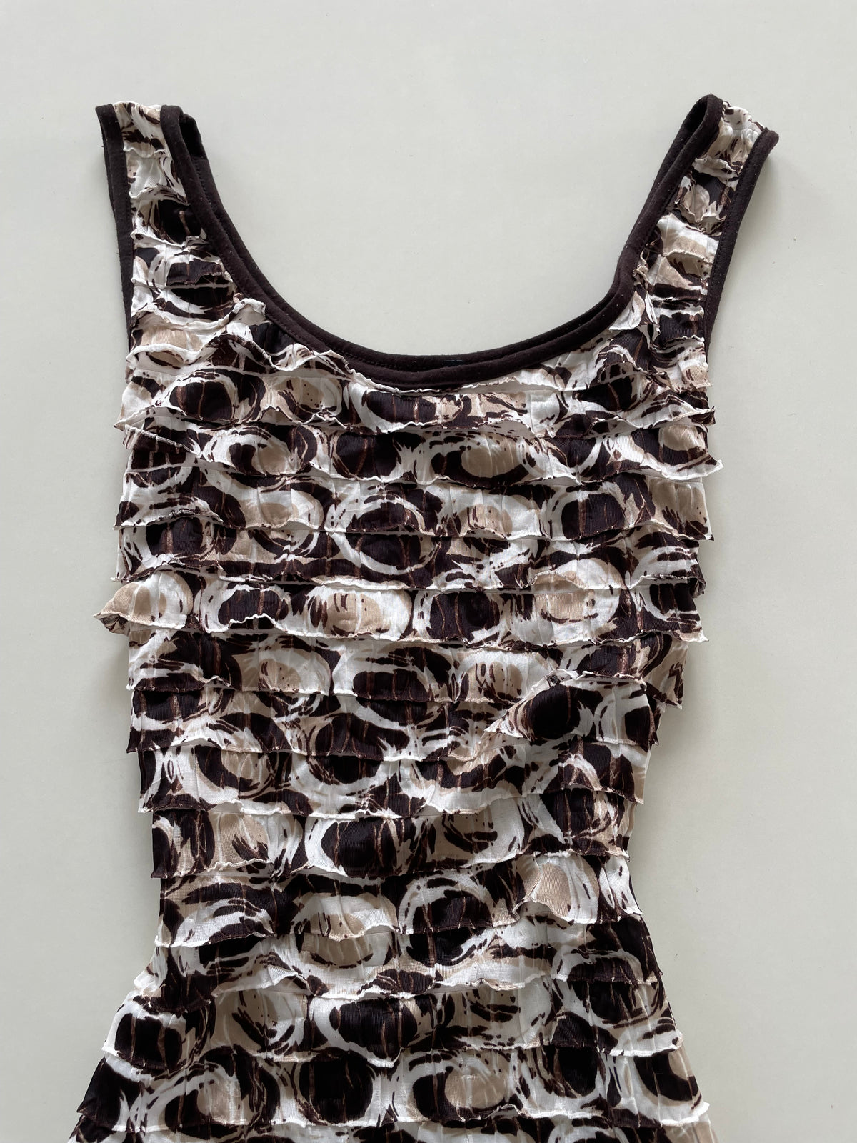 Zebra Y2k Ruffle Dress-Bust 38 to 40