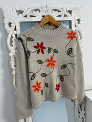 Embroidered Sweater-Bust 38
