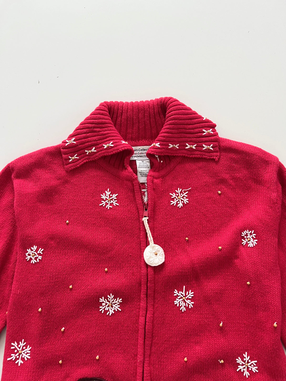 Heirloom Collectibles Christmas Zip Up Sweater-Bust 44