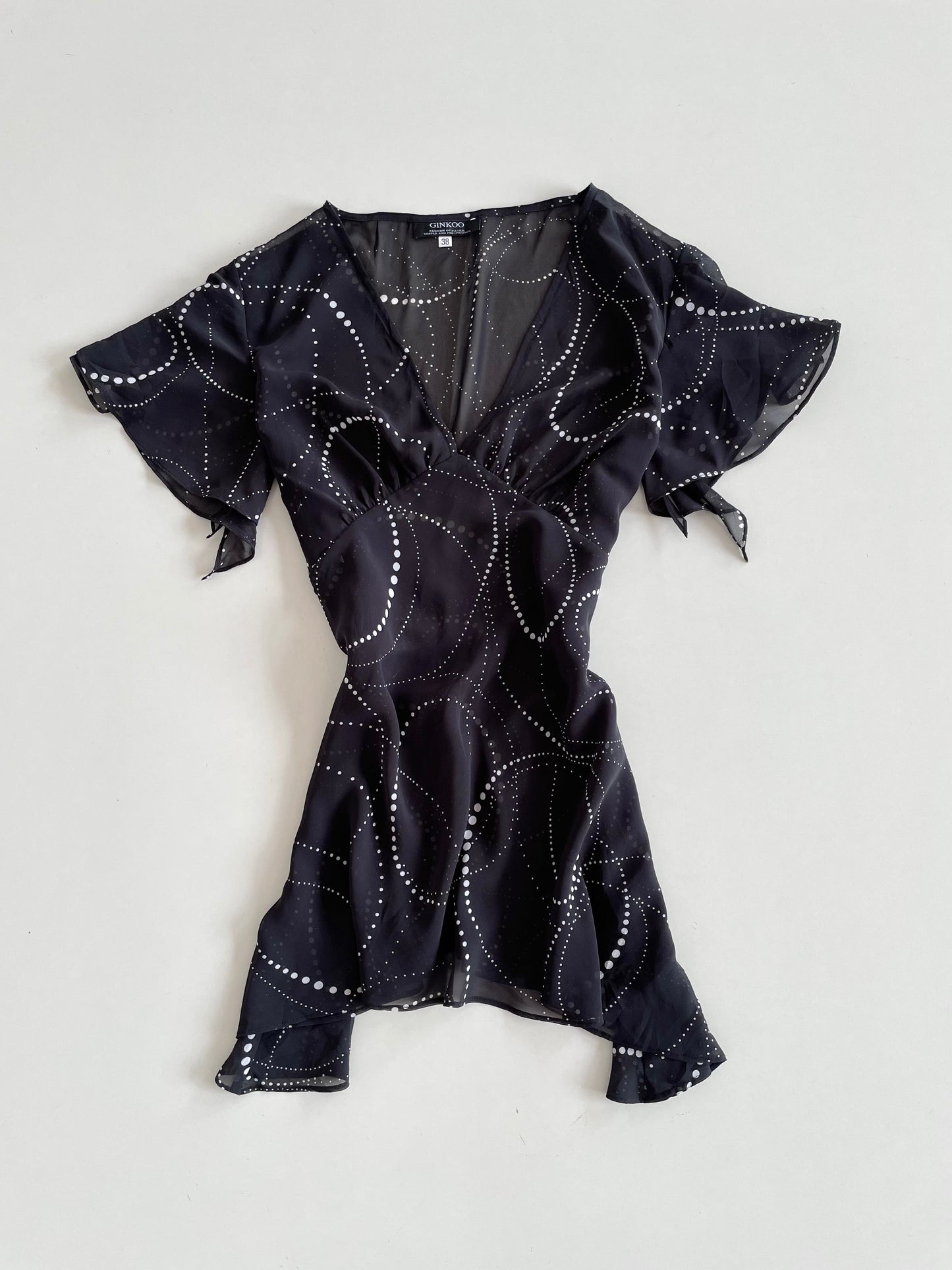 Ginkoo Sheer Vintage Top-Bust 38