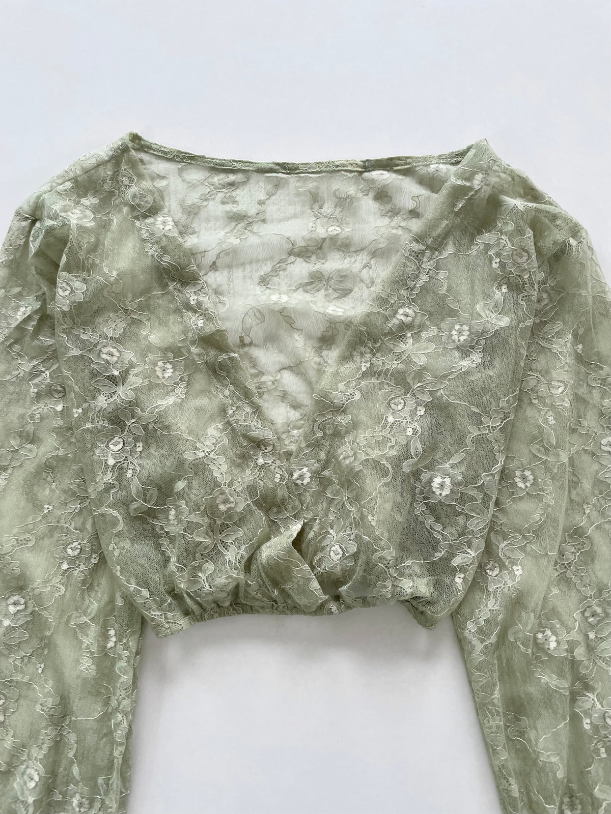 Eiission Lace Sheer Top-Bust 42 to 44