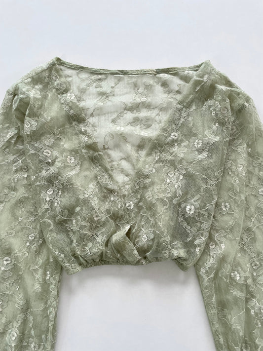 Eiission Lace Sheer Top-Bust 42 to 44