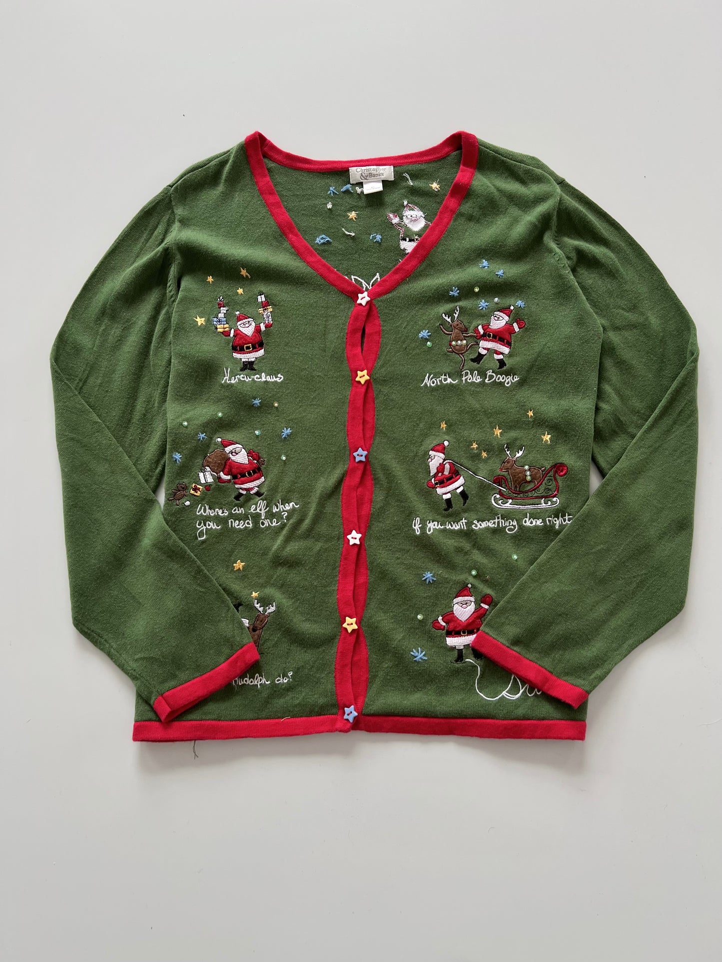 Christopher & Banks Christmas Sweater-Bust 44