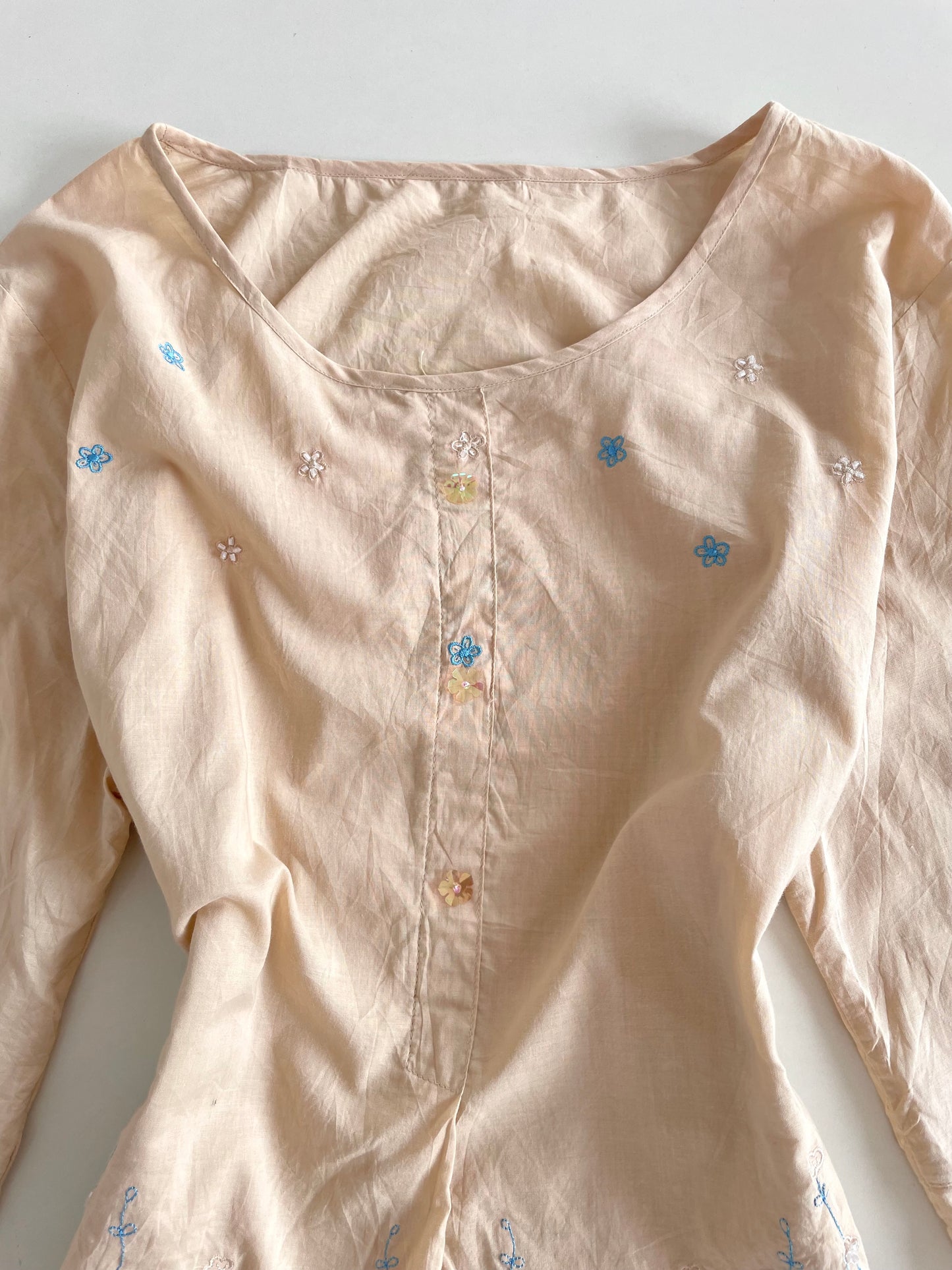 Embroidered Vintage Top-Bust 40