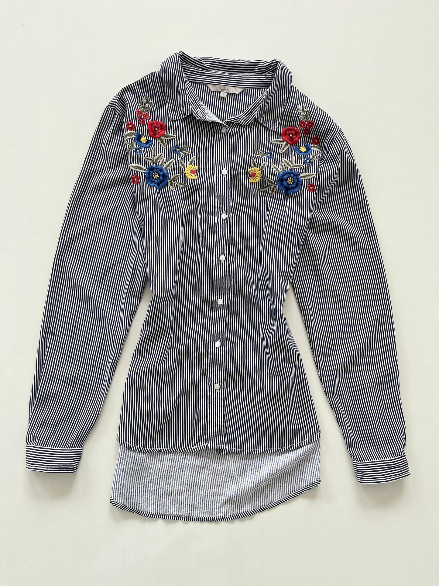 Clock House Embroidered Shirt-Bust 44