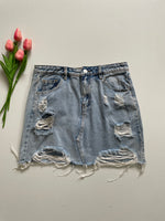 Load image into Gallery viewer, SUPRE DENIM SKIRT - WAIST 28
