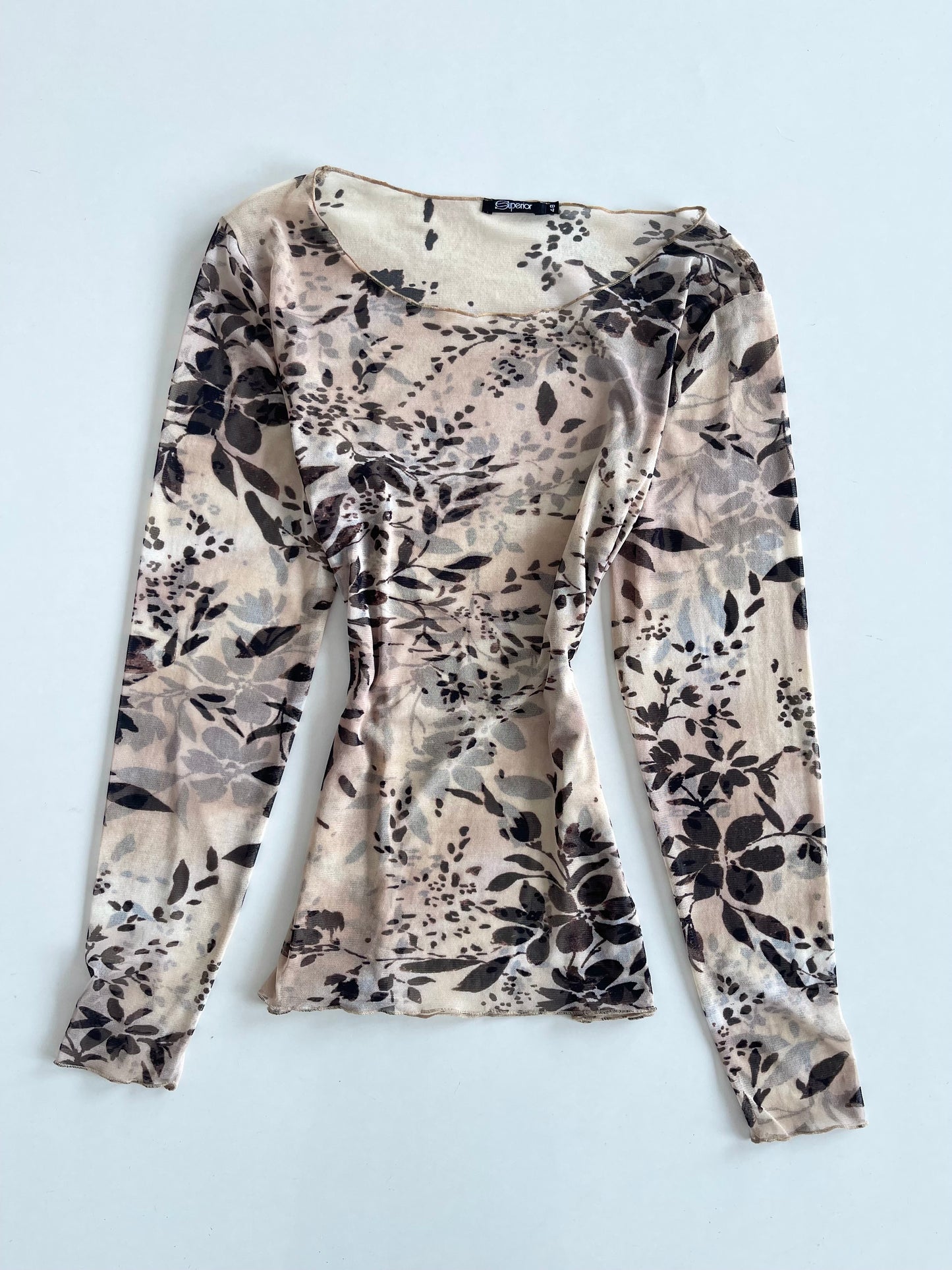 Superior Sheer Floral Top-Bust 42 to 44