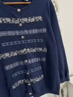 Load image into Gallery viewer, Alfred Dunner Embroidered Vintage Sweater-Bust 44